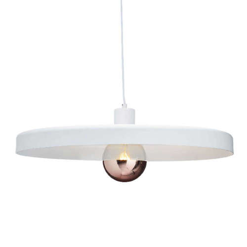 Пендел ACA Lighting Domenica OD5392LWH 220V IP20 посък дизайн в цвят бял мат и фасунгa 1xЕ27