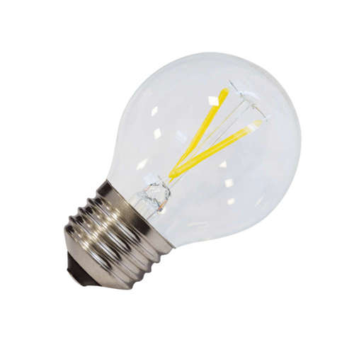 LED крушки филамент E27, 2W, 220V, топла светлина , 200lm, 300°, тип G45