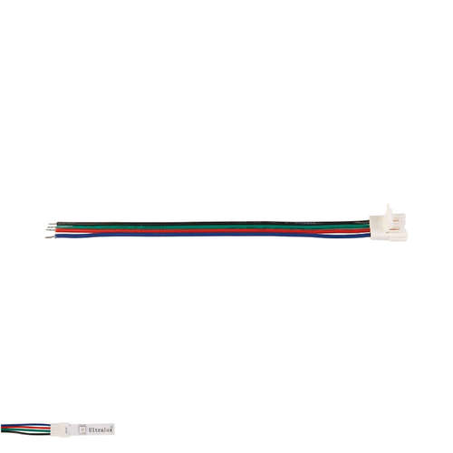 Конектор с кабел 15 см едностранен за RGB LED лента 10мм Ultralux PKK10RGB