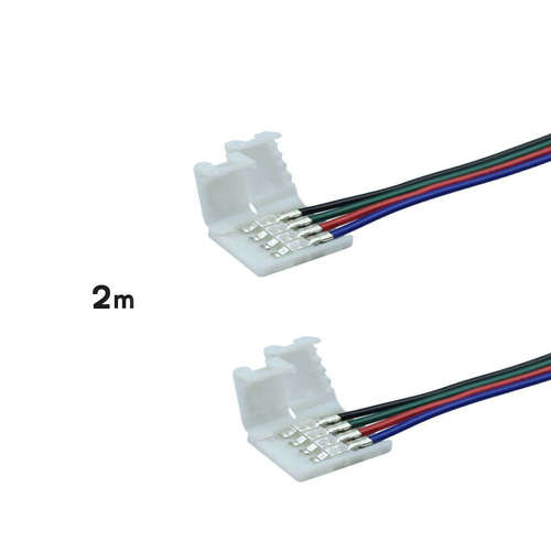 Конектор за RGB LED лента GTV LD-ZTLRGB2M-4N, двустранен, за лента SMD5050 10мм, дължина на кабела 2 метра