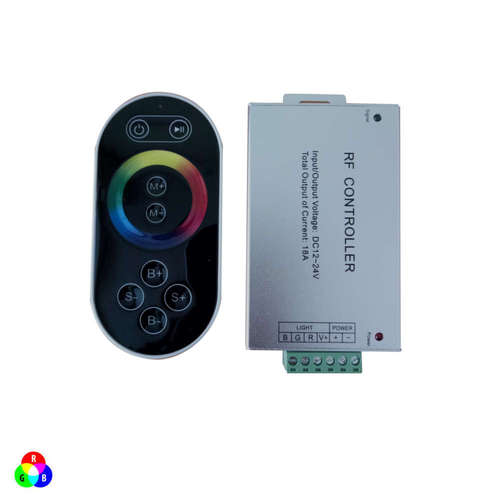 LED контролер за RGB LED ленти, Touch, 12/24VDC, 216/432W, RF