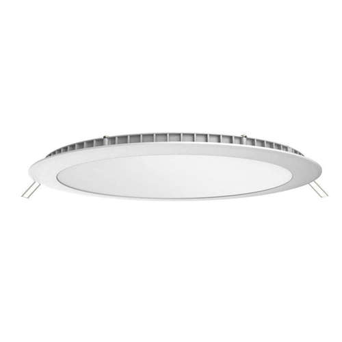 LED панели за вграждане, бяло кръгло тяло, 24W, 220V, топла бяла светлина 3000K, 1600lm, 120°