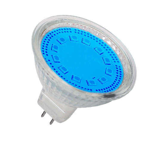 Цветни LED лунички 3W, GU5.3, 12V, SMD, синя светлина