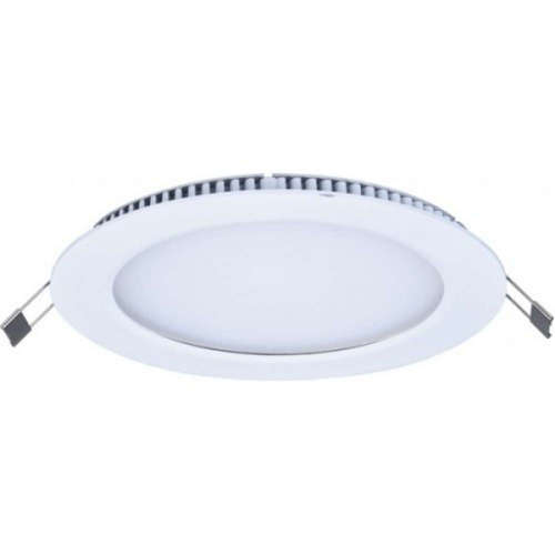 LED панели за вграждане, бяло кръгло тяло, 12W, 220V, бяла светлина 6000K, 900lm, 120°