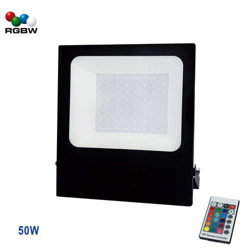 RGB LED прожектор 50W ACA Q50RGBW, 230VAC, IP66, 110°, опционално радио управление