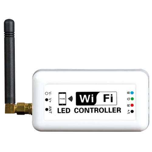 Контролер WiFi за управление на RGB LED ленти, напрежение DC 12-24V, изходящ ток 12A