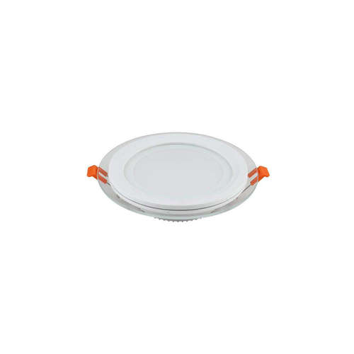 Стъклен LED панел за вграждане VTAC 4740, 220V, 6W, 3000K топла бяла светлина, 420lm, 120°, IP20