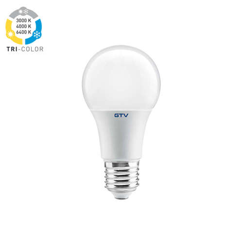 E27 led крушка с три цвята GTV LD-3SCTA60-10W 220V 840lm