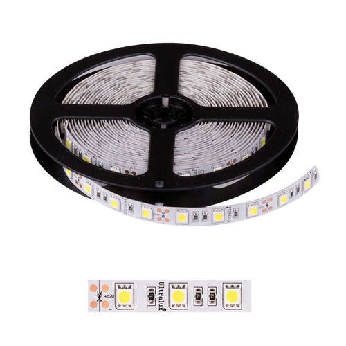 LED лента Ultralux NG5060NW 13.5W/m, 1260lm, 4000K, 12VDC, SMD5050, 60 LEDs/m