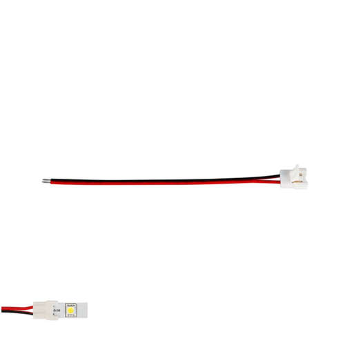 Конектор едностранен за едноцветна LED лента 10мм с кабел Ultralux PKK10SC