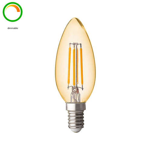 Filament димируемa LED крушка конус Ultralux LFC41425D E14 4W 2500K