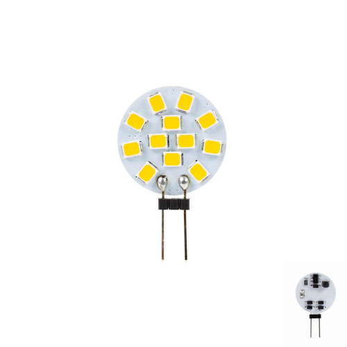 LED крушка G4 Ultralux L12G4227 12VDC 2W 180lm 2700K 