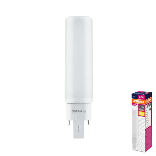 LЕD крушкa G24 Osram, 220V, 5W, 3000K, 550lm, 2 пина, IP20, А++