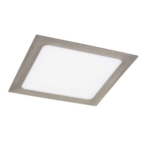 LED панел за вграждане 220V, 18W, 1400lm, 3000K, 120°, IP20, сатен хром, квадратно тяло