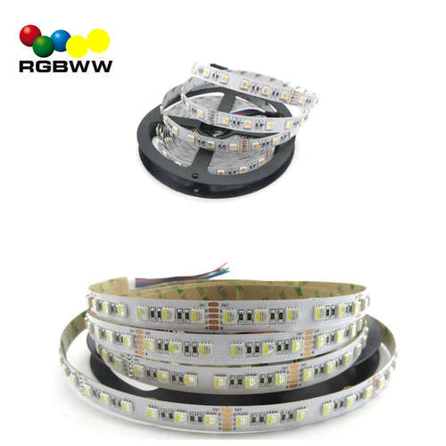 RGBWW LED ленти 24V, 16W/m, SMD диоди, 100lm/W, 60 SMD/m, IP20, 120°, 36 месеца гаранция