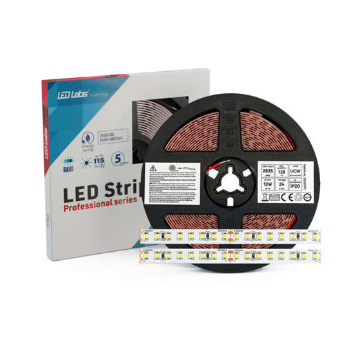 Професионална LED лента 24V Led Labs 16-3009-01 640 LED 2835 SMD 12W 1380lm 6500K RA90