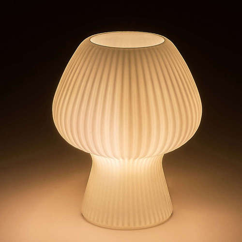 Настолна лампа Rabalux Vinelle 74023 от стъкло в бял цвят