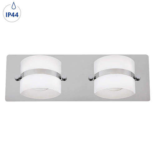 LED аплик Rabalux Tony, 220V, 2x5W, 2x365lm, 4000K, IP44, хром, 36 месеца гаранция