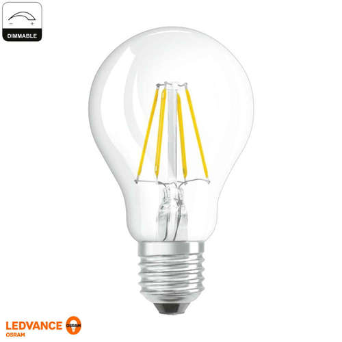 Димируеми LED крушки E27 OSRAM, филамент, 5W, 220V, 2700K, 470lm, тип форма А60