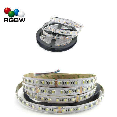 RGBW LED ленти 24V, 16W/m, SMD диоди, 100lm/W, 60 SMD/m, IP20, 120°, 36 месеца гаранция