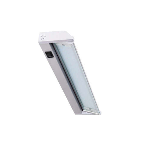LED лампа за монтаж под кухненски шкаф, 220V, 10W, 4000K, 970lm, 120°, алуминий, цвят сребрист, с ключ, тяло с насочване