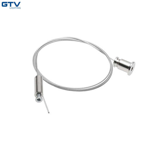 Стоманено окачване за LED профил GTV GLAX PA-GLAXDR-AL, дължина на въжето 1.5м, с регулиране