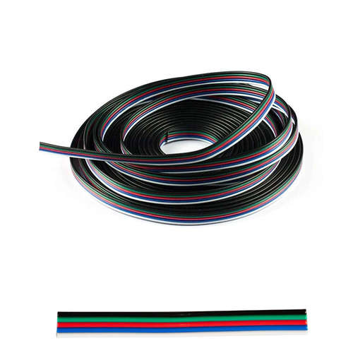 RGBW кабел за led осветление, 5x0.35мм2, ролка 100 метра, обявената цена е за линеен метър
