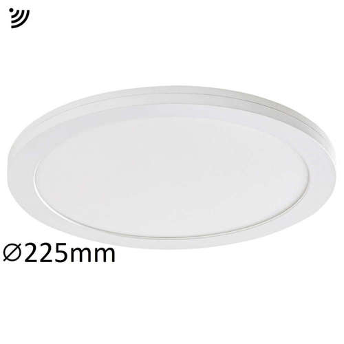 LED панел за външен монтаж, метал/акрил, 220V, 18W, 1500lm, 120°, IP20, 4000К, цвят бял, ф225мм, със сензор