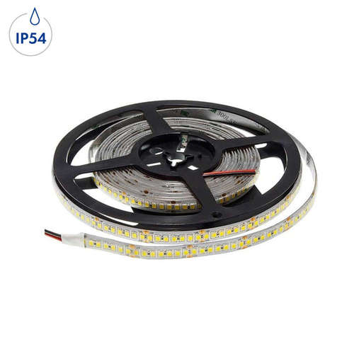 Влагозащитени LED ленти 24V, 20W/m, тип диоди 2835, 196 SMD/m, 100lm/W, IP54, топла светлина, гъвкави, 3 години гаранция