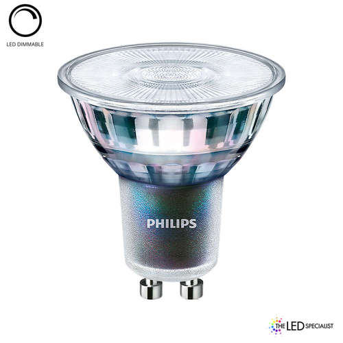 LED луничкa Philips, димируема, 220V, цокъл GU10, 3.9W, 4000K, 300lm, 36°, CRI 97