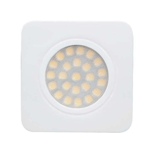 LED луна за вграждане, квадрат, стационарна, IP44, SMD2835 диоди, 3W, 12VDC, 4200K, 60°, бяла, димираща