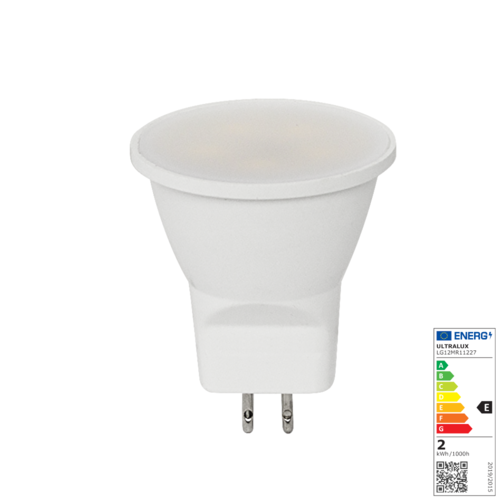 LED луничка MR11 Ultralux LG12MR11227 2W, 210lm, 12VDC, 2700K, 120⁰