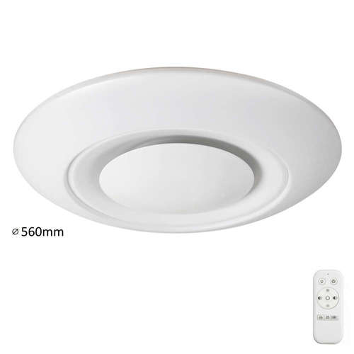 LED плафон Rabalux Calvin 2494, 220V, 36W, 2800lm, RGB +3000, 4000 и 6000К, IP20, дистанционно управление, ф560mm