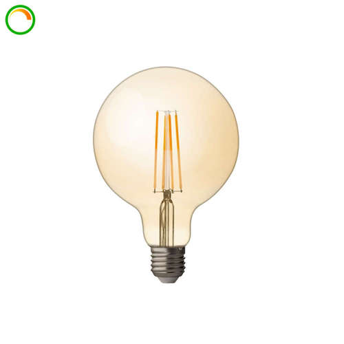 LED крушка filament Ultralux LFT42725D G125, E27, 4W, 220V, 2500K, 320lm, 360°, димируема