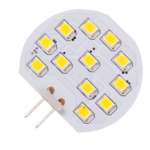 LED крушки UltraLux LPM12G4227, G4, 2W, 12VDC, 2700K, 140lm, 180°, 2 броя в блистер