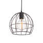 Пендел ACA Lighting PROMETHEUS KS202925BK 220V 1xE27 IP20 метал черен цвят