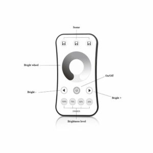 LED контролер за едноцветни LED ленти, 12/24VDC, 144/288W, 2.4 GHz, обхват до 30 метра