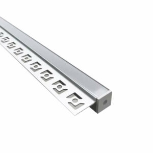 LED профил за вграждане в гипсокартон Aca Lighting P135A, 2 метра, краен, завършващ, за LED ленти с широчина до 12мм