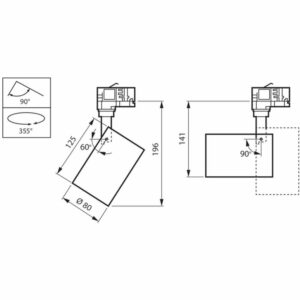 LED прожектор за шина Philips 220V, 30W, 3000lm, 3000K, CRI>90, IP20, 25°, бяло тяло, за трифазна шина