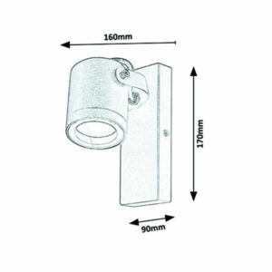 Фасадно осветително тяло Rabalux Elva 7929 220V фасунга GU10 IP44 антрацит