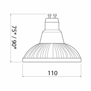 LED луна AR111 220V, 12W, 850lm, 4000K, GU10, 120°