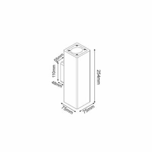 Фасадно осветително тяло аплик ACA Lighting MK0022SW Atticus 220V x2GU10 IP65 бетон, неръждаема стомана и стъкло