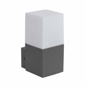 Фасадно осветително тяло аплик Ultralux LFWE27GR, 220V, Е27, IP65, за стена, алуминий, поликарбонат, цвят графит