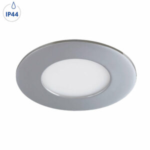 LED панел за вграждане 220V, 3W, 170lm, 4000K, 120°, IP44, хром