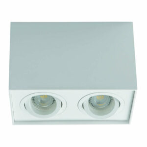 Луна за повърхностен монтаж Kanlux GORD DLP 250-W 25473, 220V, 2XGU10, max. 2x50W, цвят бял