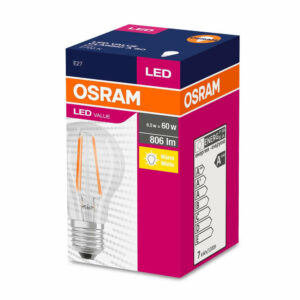 LED крушка E27 6.5W 2700K 806lm 220V AC OSRAM LED VALUE CLASSIC FILAMENT