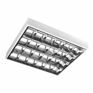 Осветително тяло за LED пури 4x60см, за повърхностен монтаж, бяло тяло, алуминиев отражател, без пури в комплекта Осветително тяло за LED пури 4x60см, за повърхностен монтаж, бяло тяло, алуминиев отражател, без пури в комплекта