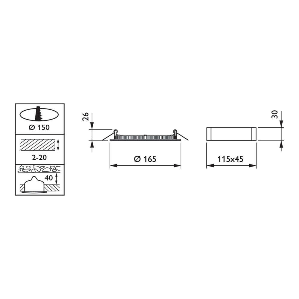 LED панел за вграждане Philips, 220V, 13W, 3000K, 1000lm, IP44, 135°, бял - Image 2