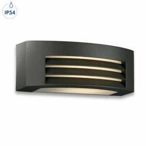 Външно архитектурно осветително тяло IP54, 220V, фасунга Е27, без лампа в комплекта, цвят на корпуса RAL 7021 LVT Corso 6054