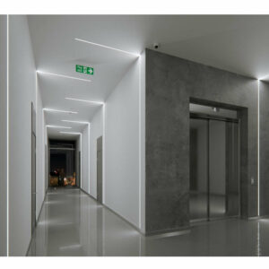 Алуминиеви профили за LED лента, 1м Lumines MONO 10-0684-10 за вграждане в гипсокартон